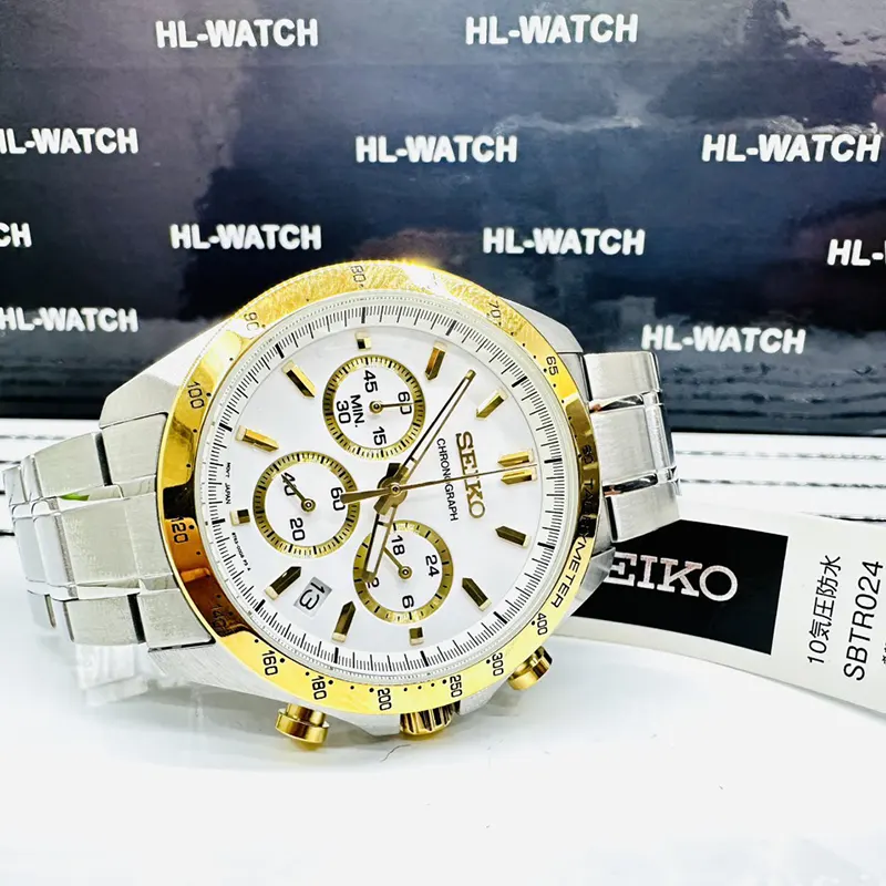 Seiko Spirit Chronograph White Dial Men’s Watch- SBTR024